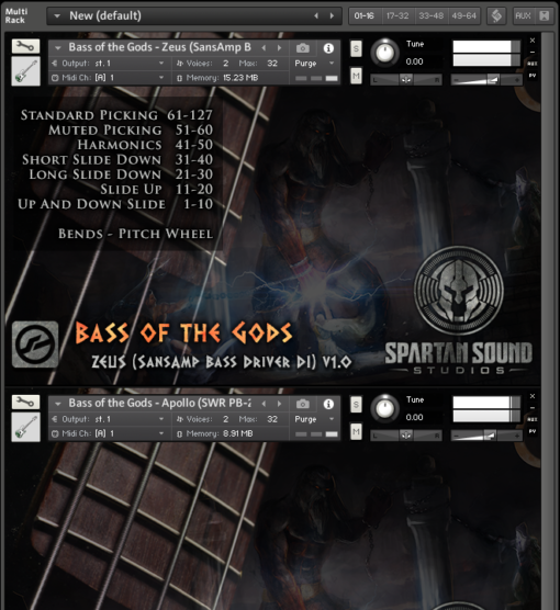 Bass of the Gods - The Ultimate Bass VST Virtual Instrument Sample Library for Kontakt